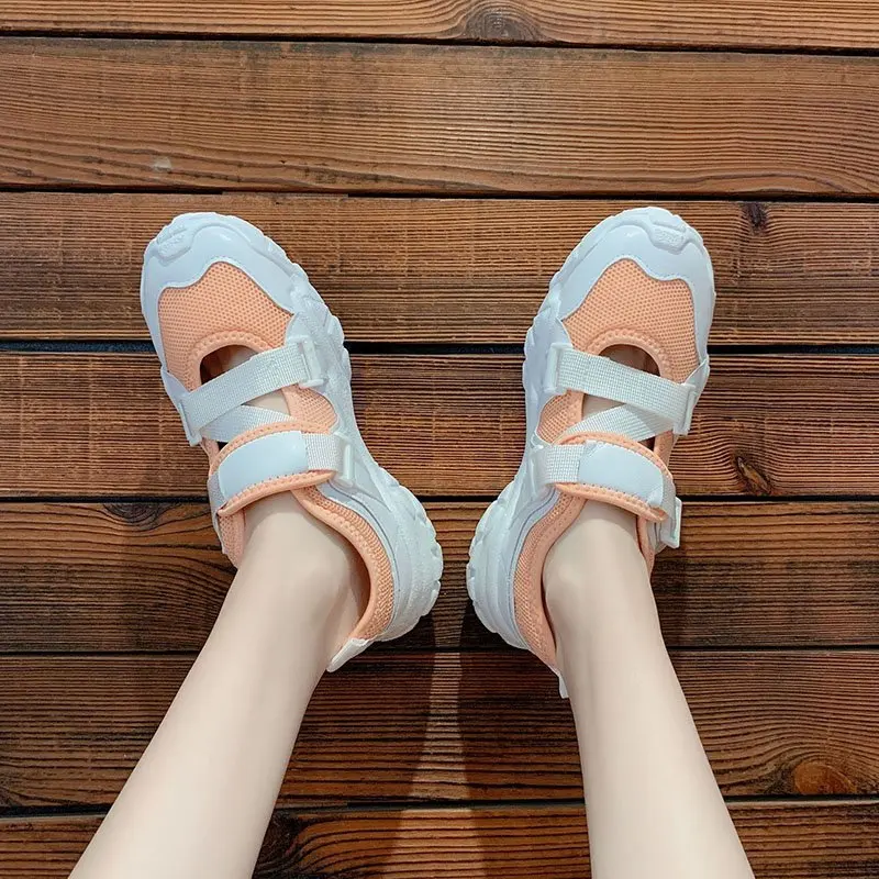 

Dad shoes 2020 summer new candy color wild thick sole shoes breathable hollow mesh casual sports shoes female Z950