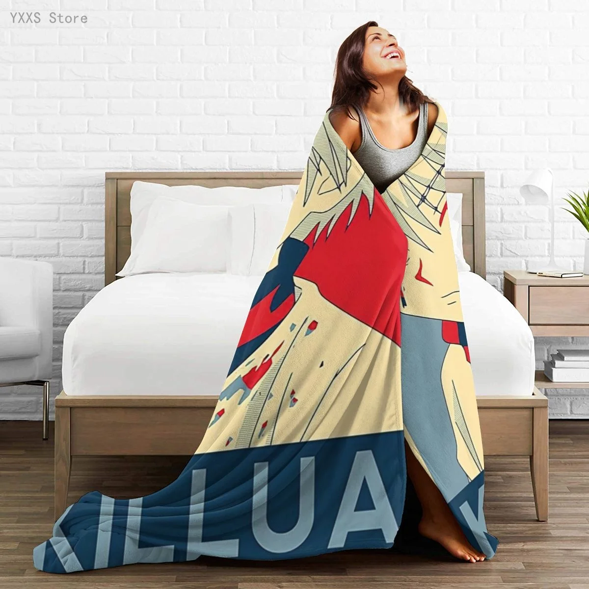 

Hunter x Hunter 3D Cartoon Sherpa Blanket Warm Super Soft Flannel Office Nap Bedspread Sofa Bedding Plush Quilt Plaids 292608034
