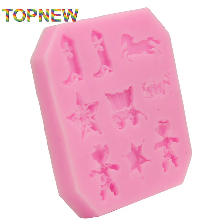 Пищевой силикон западный ковбой форма помадка торт украшения выпечки