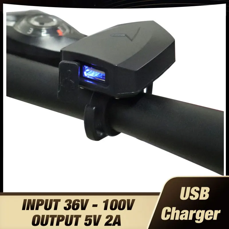 

Ebike Electric Bike HandleBar USB Port 5V Charger INPUT 36V 48V 72V - 100V OUTPUT 5V 2A