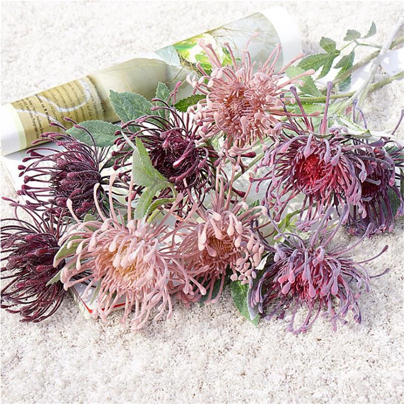 1 шт. цветочный букет пластиковый искусственный цветок искусственные 3 ветки