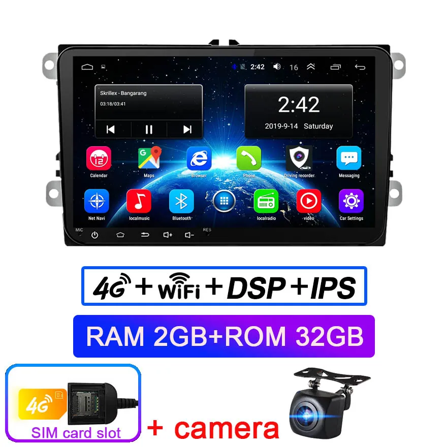 " Android 8,1 автомобильный радиоприемник gps навигатор для Volkswagen Skoda Octavia golf 5 6 touran passat B6 polo tiguan yeti rapid multimedia