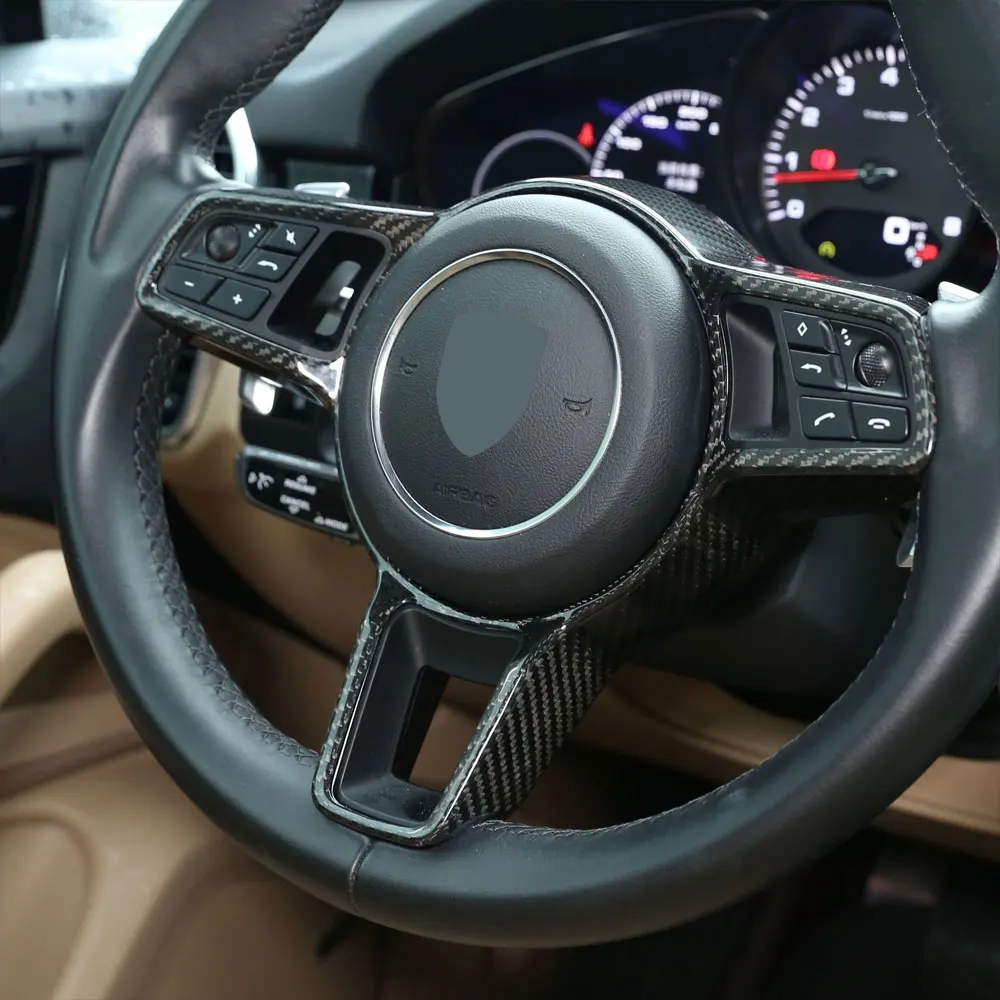 Продажа Чехол на руль для Porsche Panamera 971, Macnan Cayenne, из натурального углеродного волокна, отделка, защита рамы, украшение 2014-20