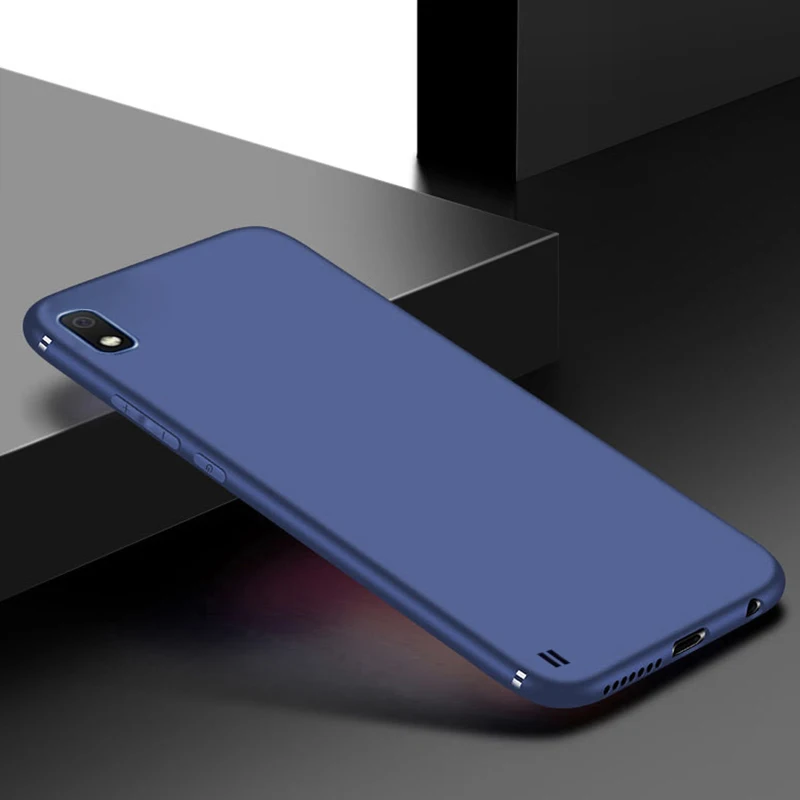 Синий Чехол для samsung Galaxy A10 чехол противоударный тонкий матовая крышка корпуса на samsung Galaxy A10 10 A105F чехол 360 Защитная крышка - Цвет: Синий