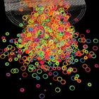 Флуоресцентный пузырь блестки эпоксидной смолы блеск наполнение полый круглый Форма Slime ломтики неоновый дизайн для ногтей хлопья смолы шейкер наполнитель