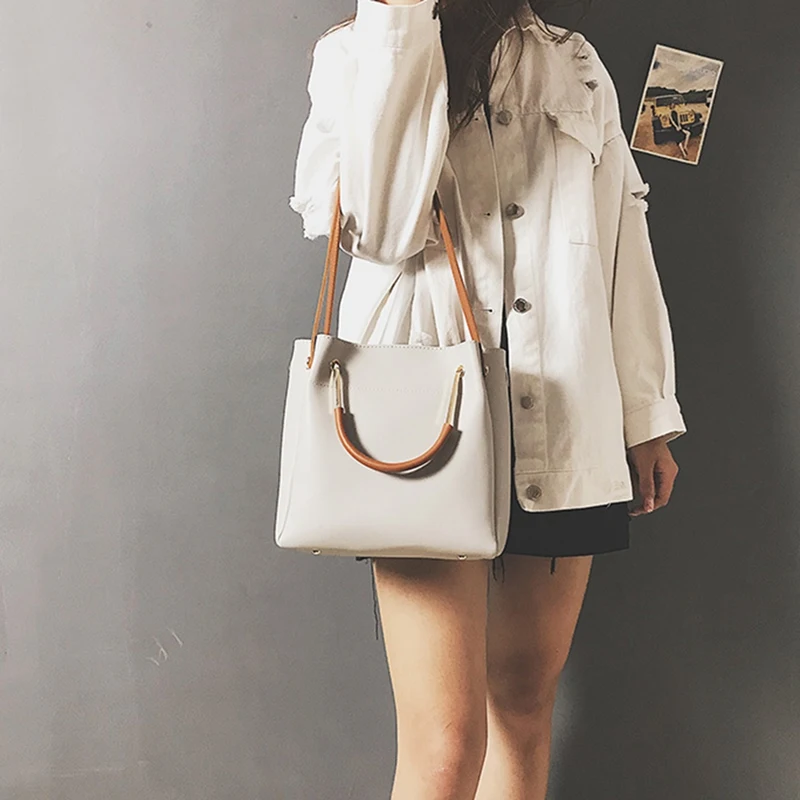 

Bucket Bag Ladies Casual One-Shoulder Cross-Body Bag Women Handbag High-Quality Cross-Body Bag