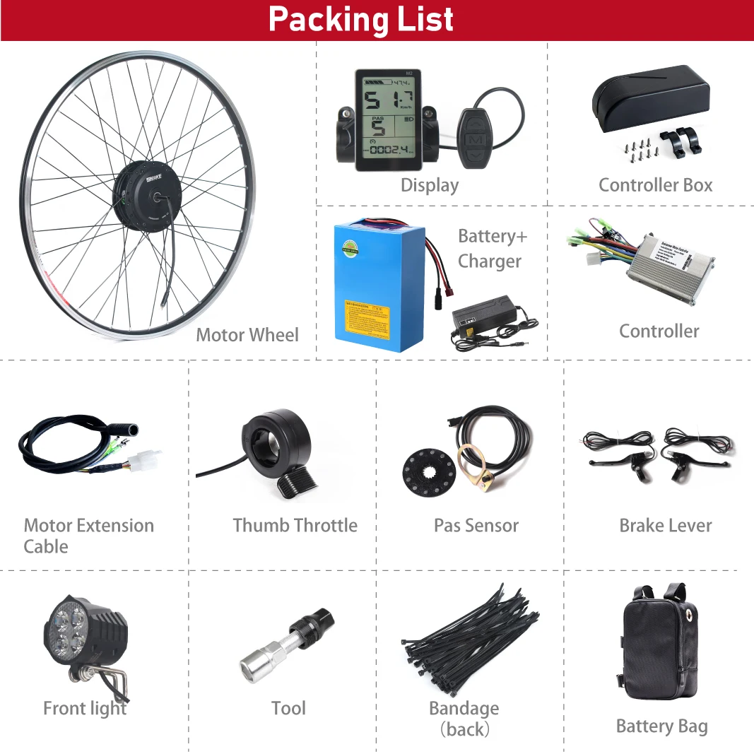 Комплект электровелосипеда с двигателем высокоскоростная бесщеточная