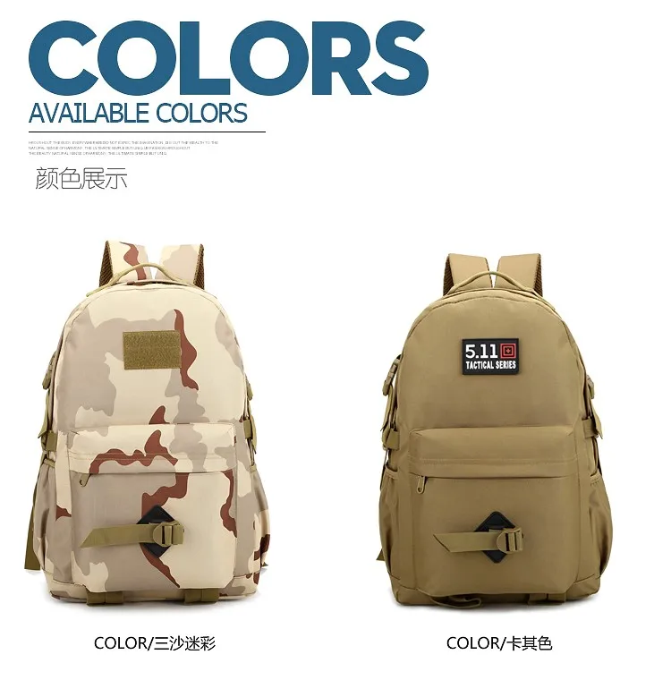 

New Outdoor Backpack, Polyester Tactical Military Backpack, Waterproof Army Bag, Outdoor Sports Rucksack, Camping Hiking Fis