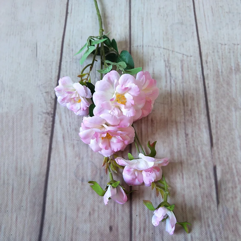 77 см искусственные розы цветы ветки 7 вилок роза мультифлора Thunb домашний декор