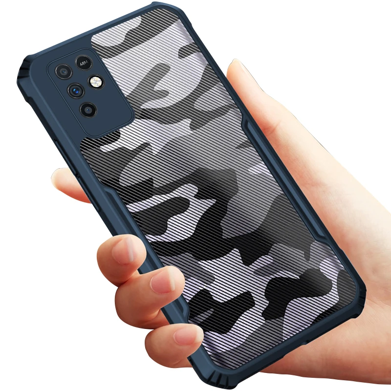 

For Infinix Note 10 Case Airbag Case Camouflage Acrylic PC+TPU Anti-knock Armor Back Cover For Infinix Note 10 Rzants