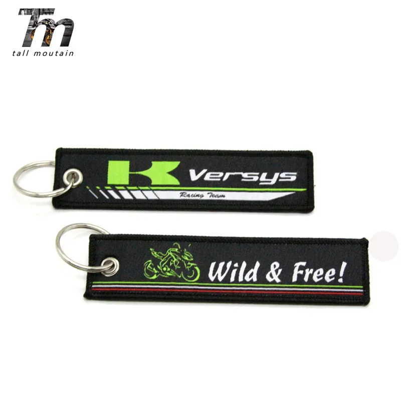 

For Kawasaki Versys Badge Keyring Motorcycle Embroidery Key Holder Chain Collection Keychain