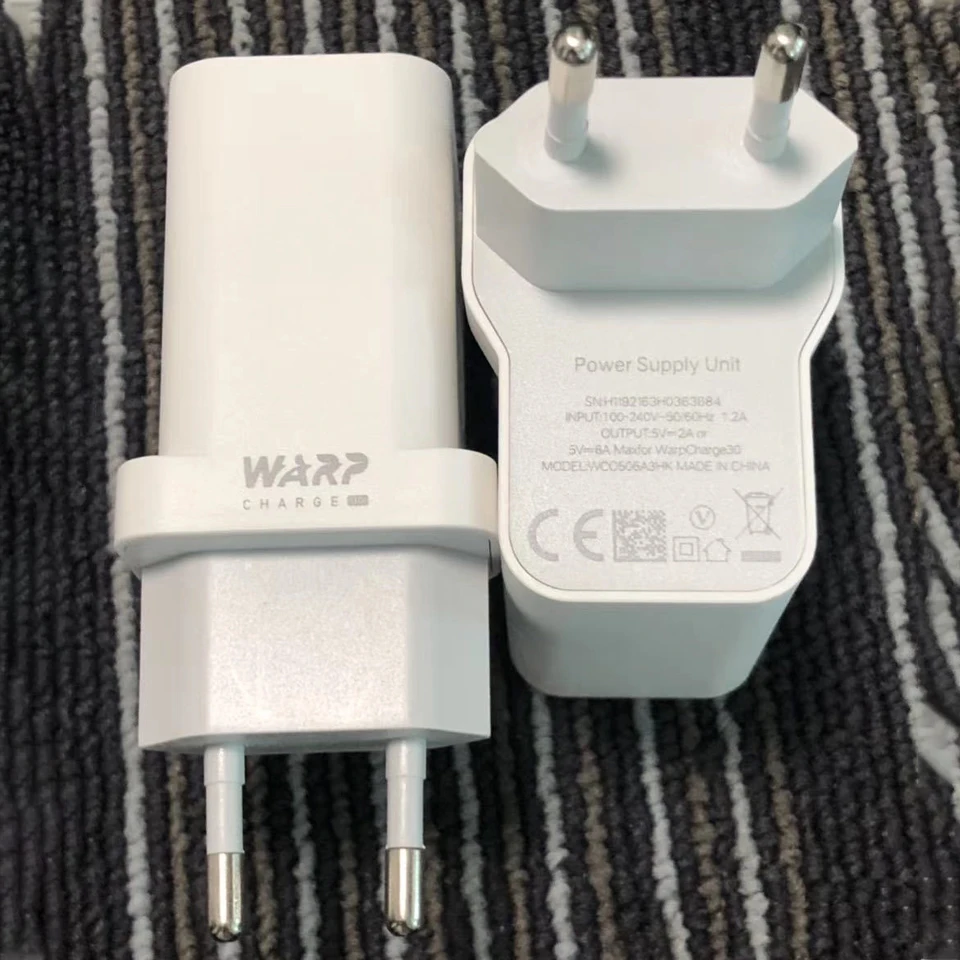 Зарядное устройство 30 Вт для OnePlus Warp Charge адаптер питания настенное зарядное 8 7 7T Pro