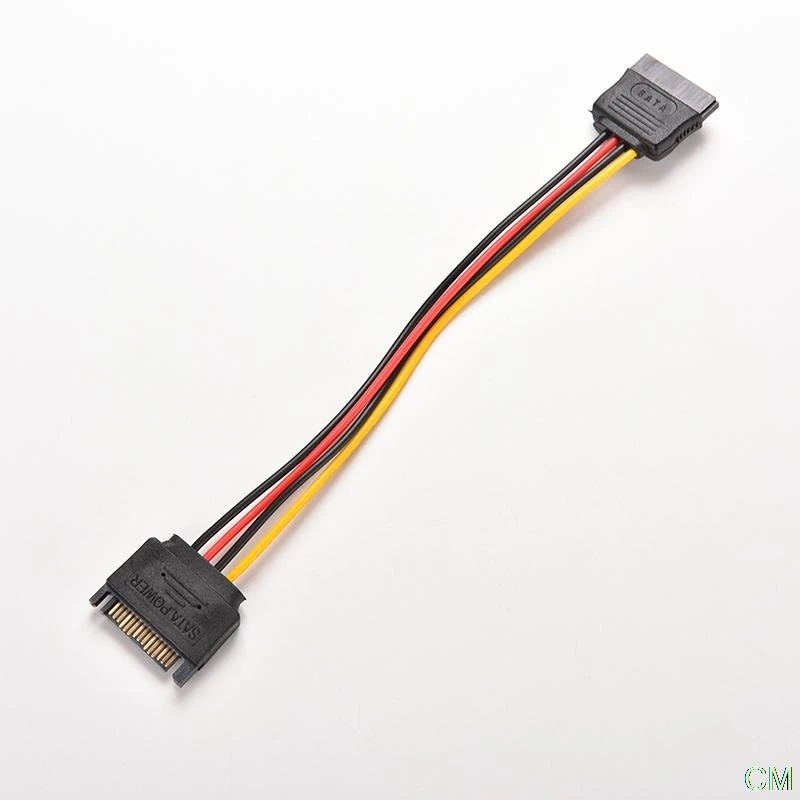 

1 шт. 8 дюймов (15 контактов SATA мужского и женского пола (15 контактов-15 P SATA адаптер Мощность Удлинительный кабель шнуры для провода 20 см Мощност...