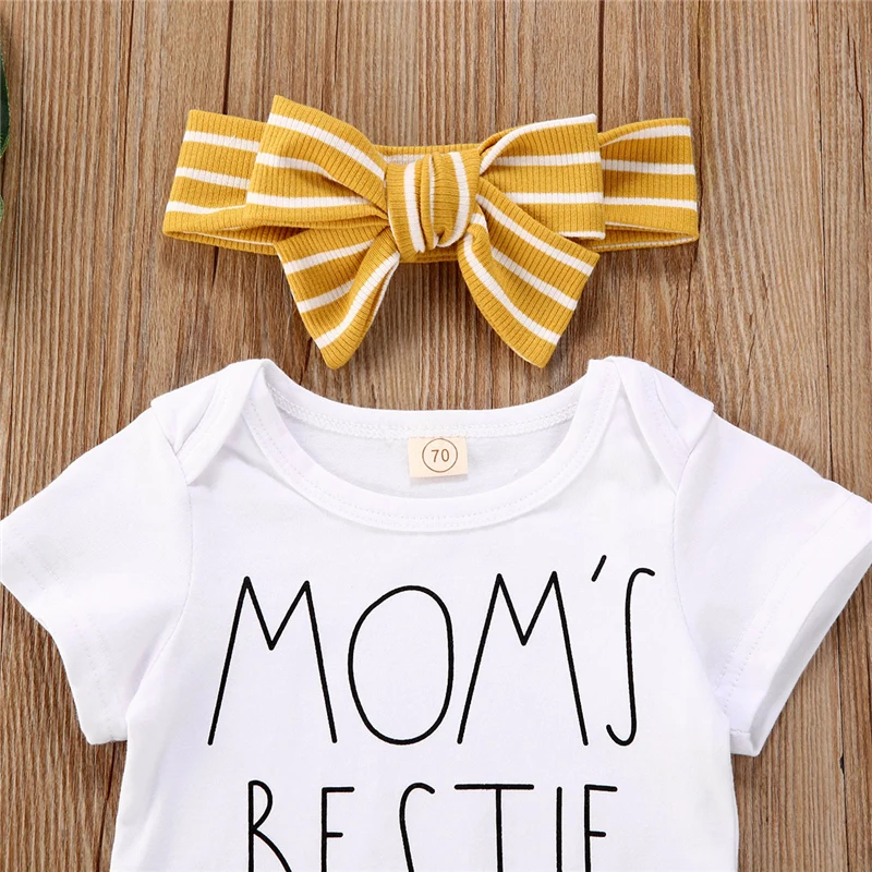 Комплект одежды для новорожденных мальчиков и девочек летний комбинезон с