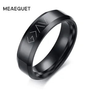 Кольцо с гравировкой из нержавеющей стали для мужчин и женщин