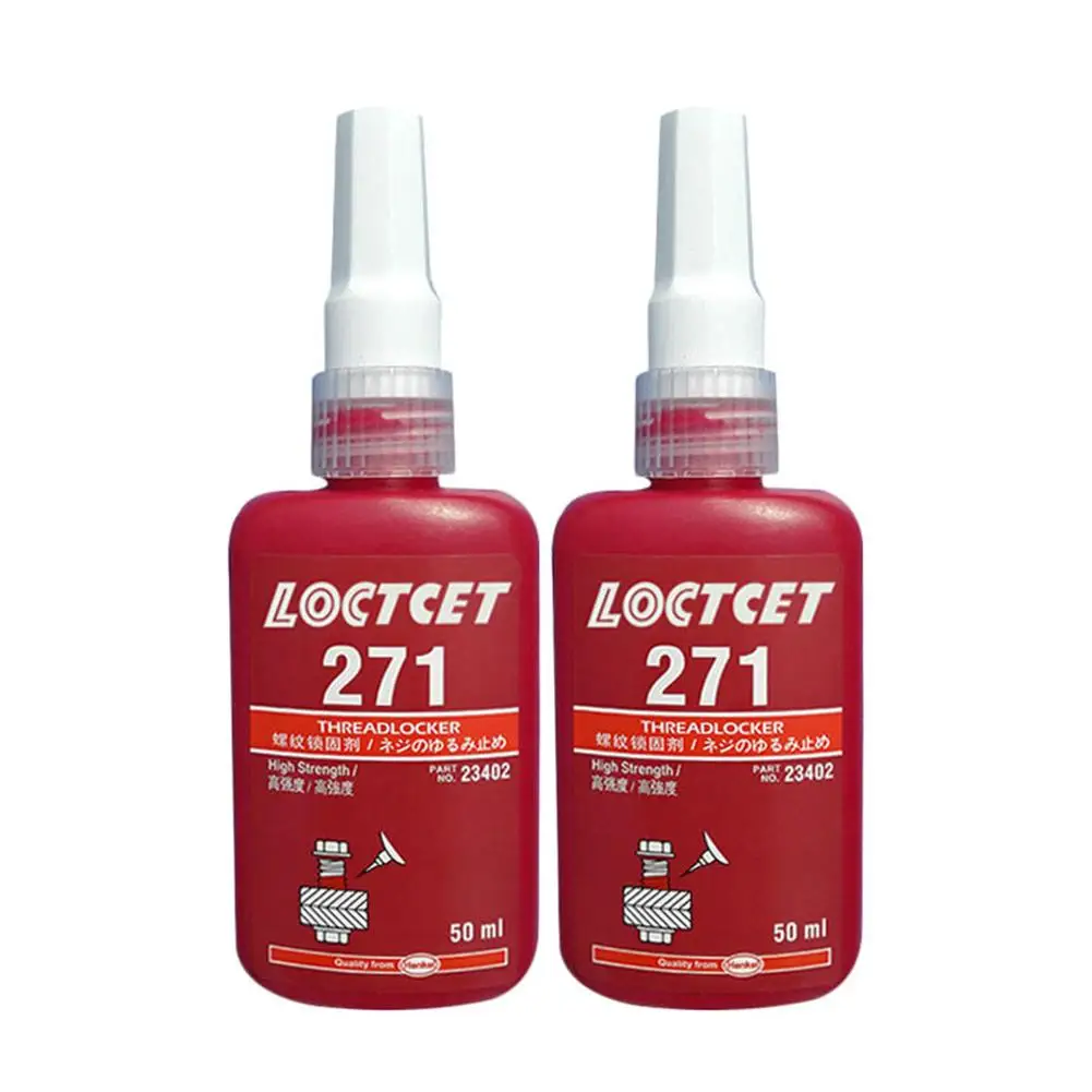 

50ml Adhesive Wire Sealing Anti-Corrosion Thread Anti-Pressure Red Glue Thread Locker Glue Screw Lock Glue 271Anaerobic Adhesive
