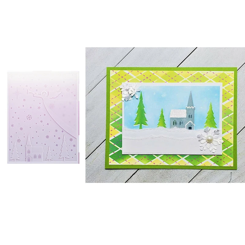 

New for 2021 Arrive Christmas Tree Stencils for Scrapbooking Stamp Photo Album Decorative Embossing Cut Die DIY Paper Cards