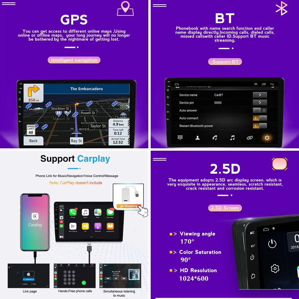 Автомагнитола 2 ГБ + 32 Android для старой Mazda 6 2004-2015 мультимедийный видеоплеер