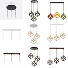 Металлический кубический подвесной светильник E27 в стиле ретро Лофт, потолочный светильник в стиле деревни для гостиной, кухни, ресторана, Подвесная лампа