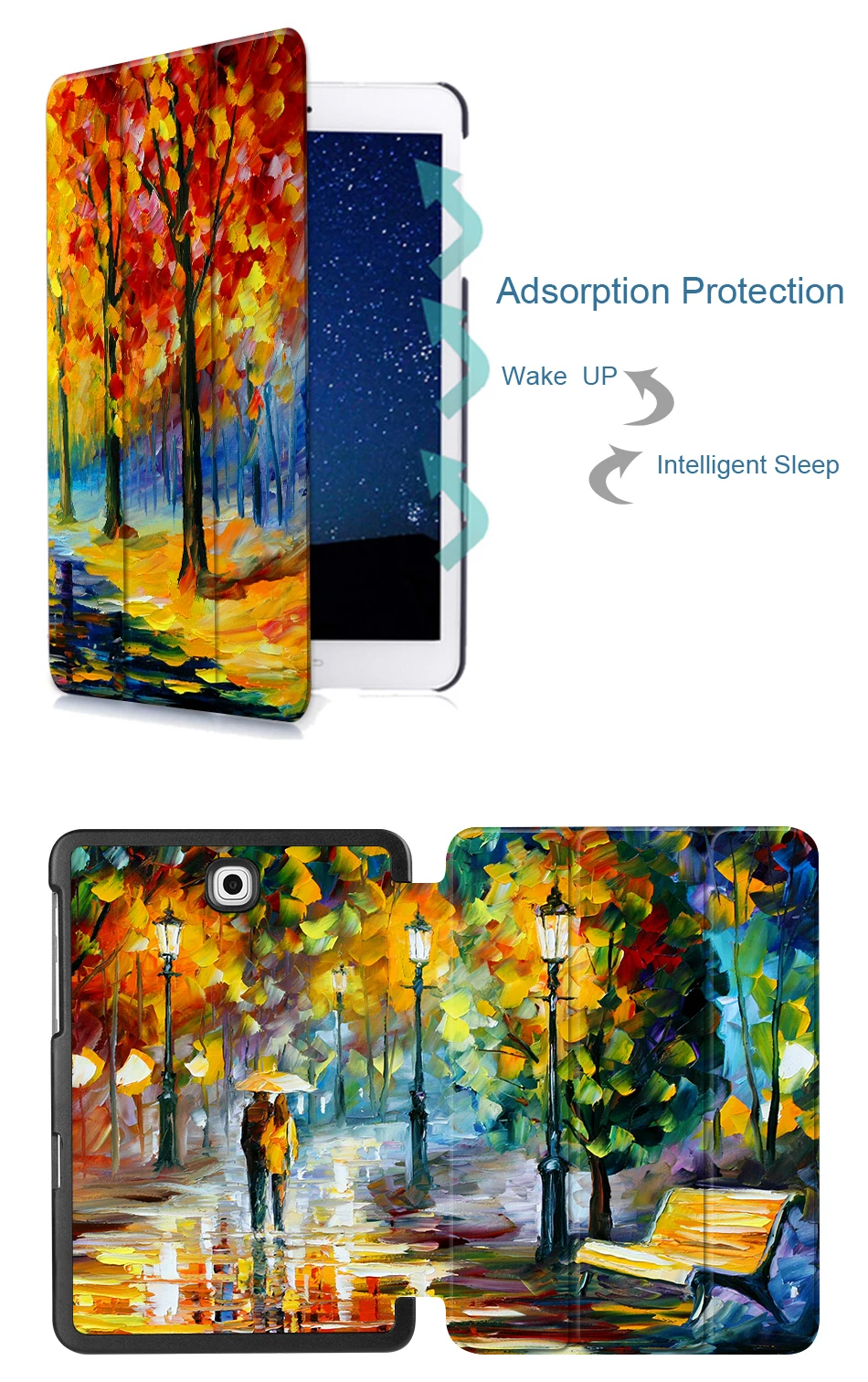 MTT чехол с масляным рисунком для samsung Galaxy Tab S2 8,0 ''SM-T710 T715 из искусственной кожи откидной смарт-чехол защитный чехол T713 T719