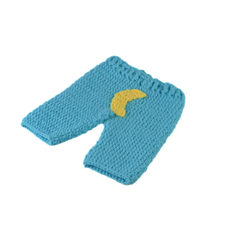 Популярные синие вязаные штаны Instagram для новорожденных костюм с желтой звездой