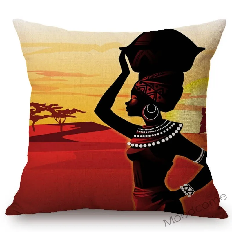Чехол Подушка для дивана Sunrise Sunset in Africa красивая художественная с изображением