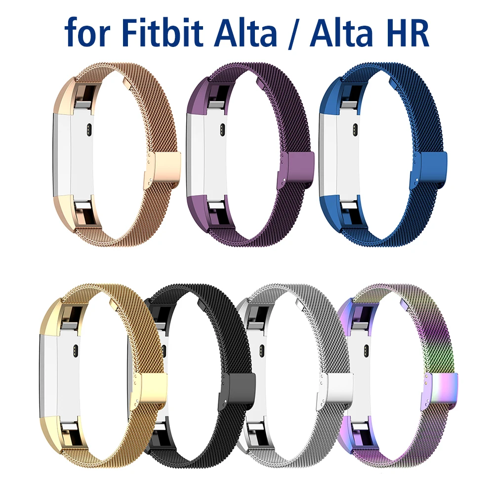 Сменные женские и мужские браслеты Для Fitbit Alta HR металлические регулируемые из