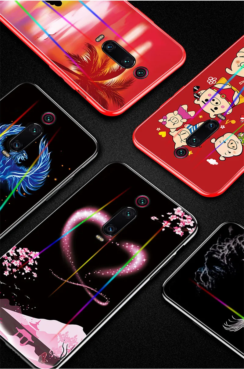 Роскошный ударопрочный чехол из закаленного стекла Lu mi nous 7H для Xiaomi mi 9T Pro 9 анти-взрывающаяся задняя крышка для Red mi K20 Pro Note 7