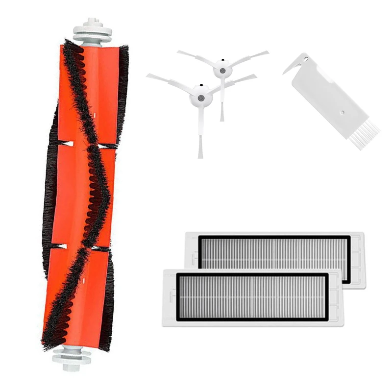 

for Xiaomi 1/1S Roborock Vacuum Cleaner Replacement Part Wahsable HEPA Filter,Main Brush,Side Brush Accessories