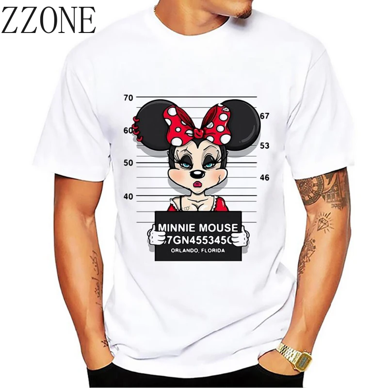 Fashionable Cartoon Mouse Men's T-shirt with Animal Pattern - Comfortable and Stylish Summer Casual Tee for Men - Streetwear Hip-hop Shirt image 3