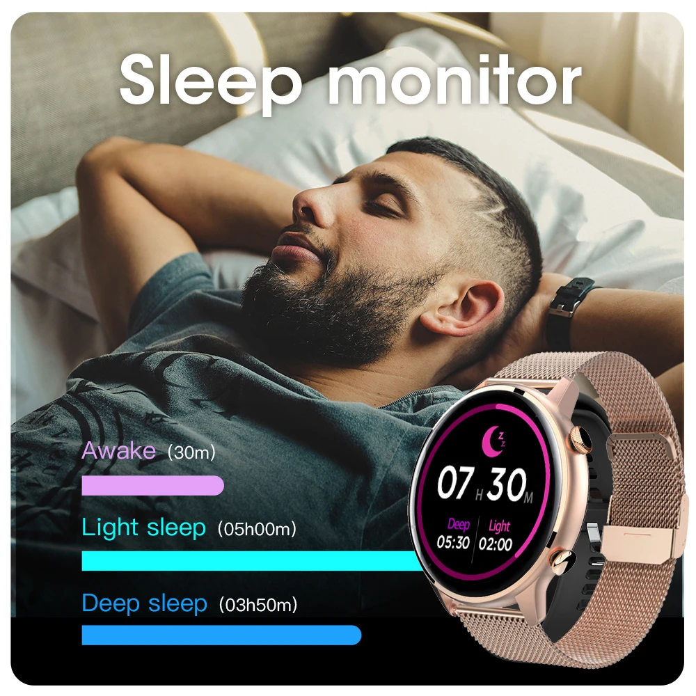 2022 new woman smart watch with make calls men women smartwatch blood pressure sports fitness tracke for android samsung apple free global shipping