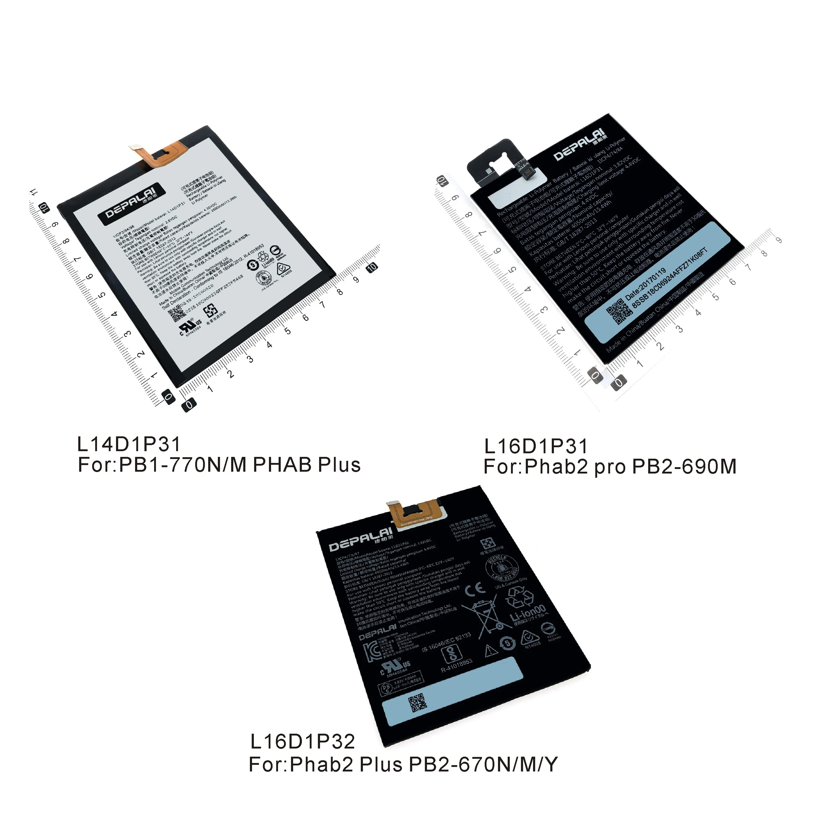 Аккумулятор L14D1P31 L16D1P31 L16D1P32 для Lenovo PB1 770N/M PHAB Plus Phab2 pro PB2 690M Phab 2 670N M Y|Аккумуляторы