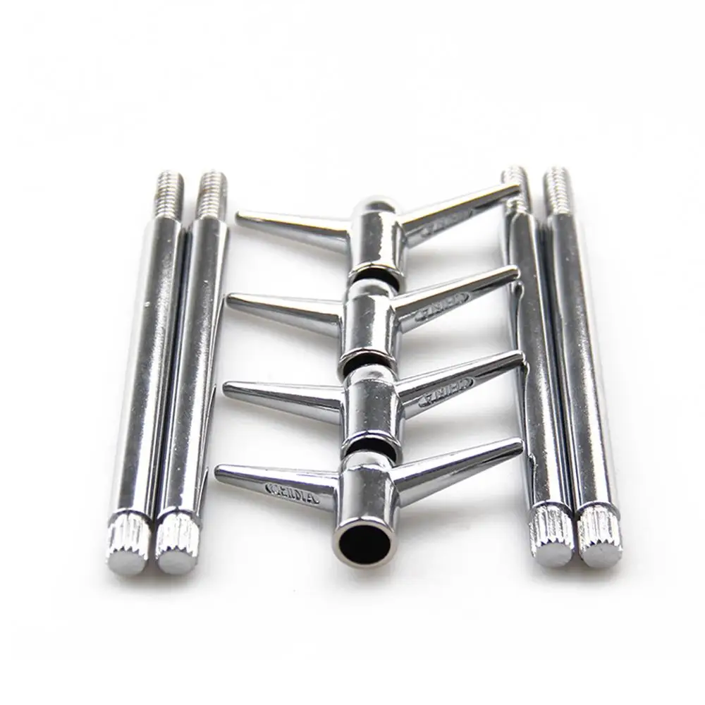 

4pcs Chrome Valve Rocker Cover Hold Down Wing Nuts Bolts Studs For Ford Chevy V8