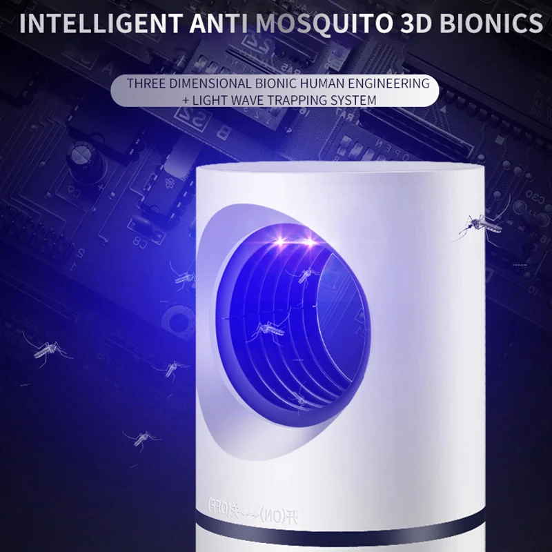 

Фотокаталитическая лампа-ловушка для комаров, Домашний Светильник для отпугивания комаров, светодиодная лампа для уничтожения насекомых, ...