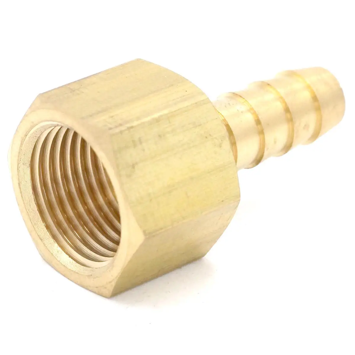 3/8 &quotNPT Female x 5/16" шланг Колючая Хвостовая латунная топливная арматура