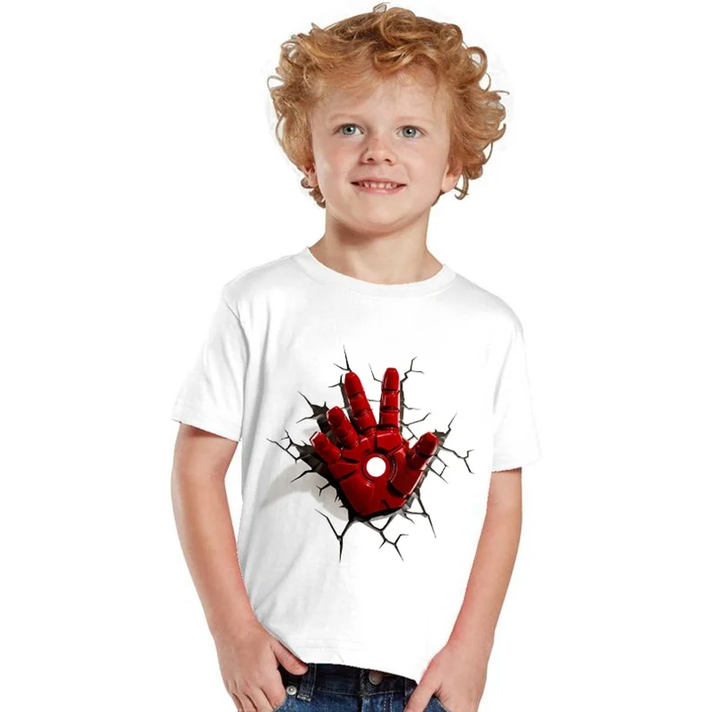Футболка для мальчиков с супергероями Marvel детская футболка малышей 3D принтом