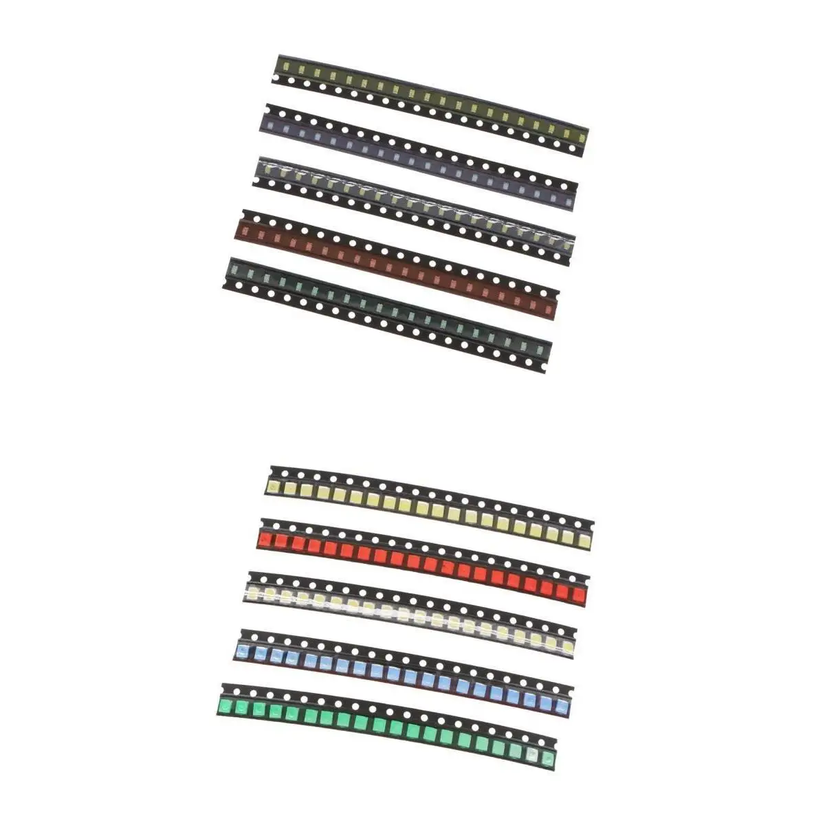 200 шт. SMD СВЕТОДИОДНЫЙ диодный свет Ассорти набор (мини чип для PCB DC 20mA) супер яркий