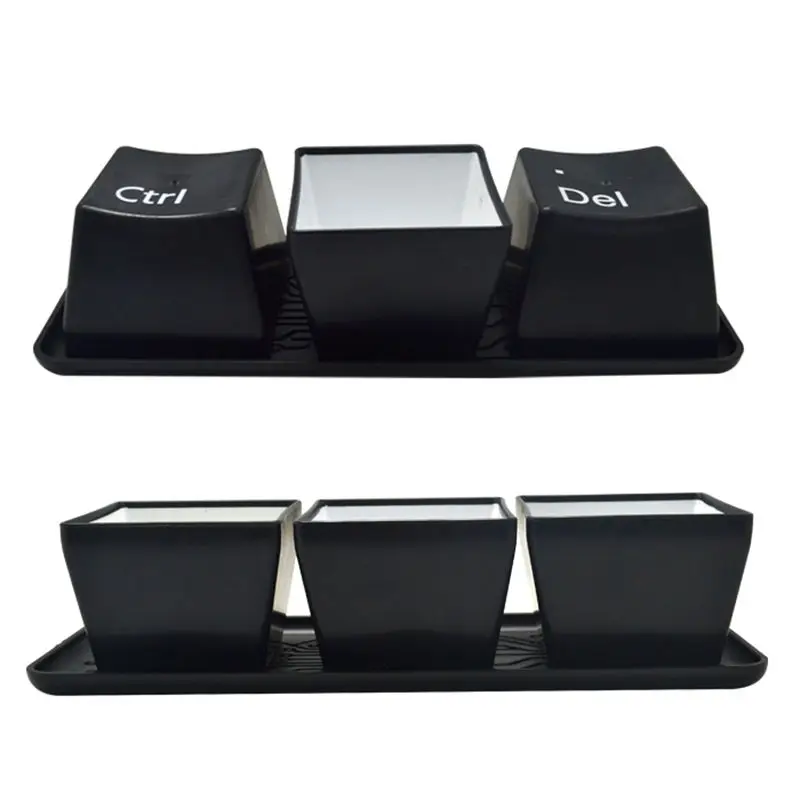 New-3Pcs/Set Novelty Creative Simple Keyboard Ctrl Alt Del Type Tea Coffee Mug Cup Container | Дом и сад