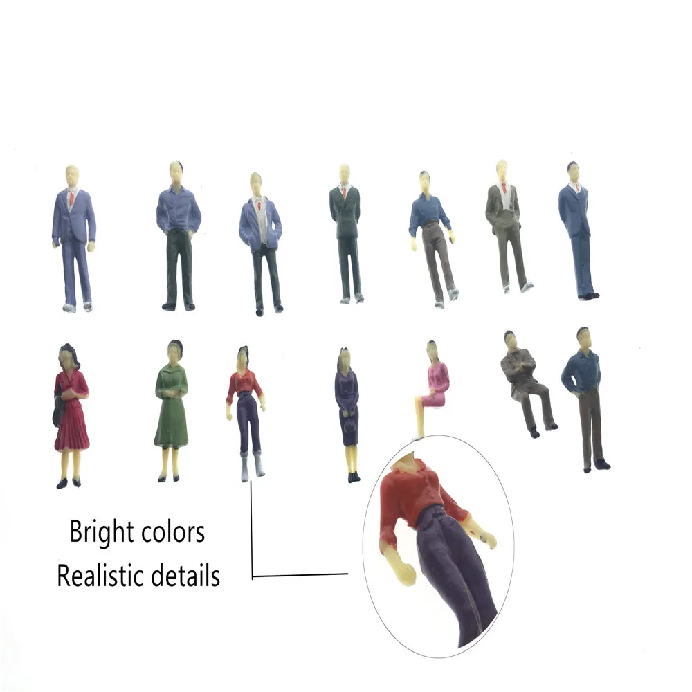 Модель Weijingmodel 100 фигурки людей пассажирский поезд пейзаж в масштабе 1:50 O поза