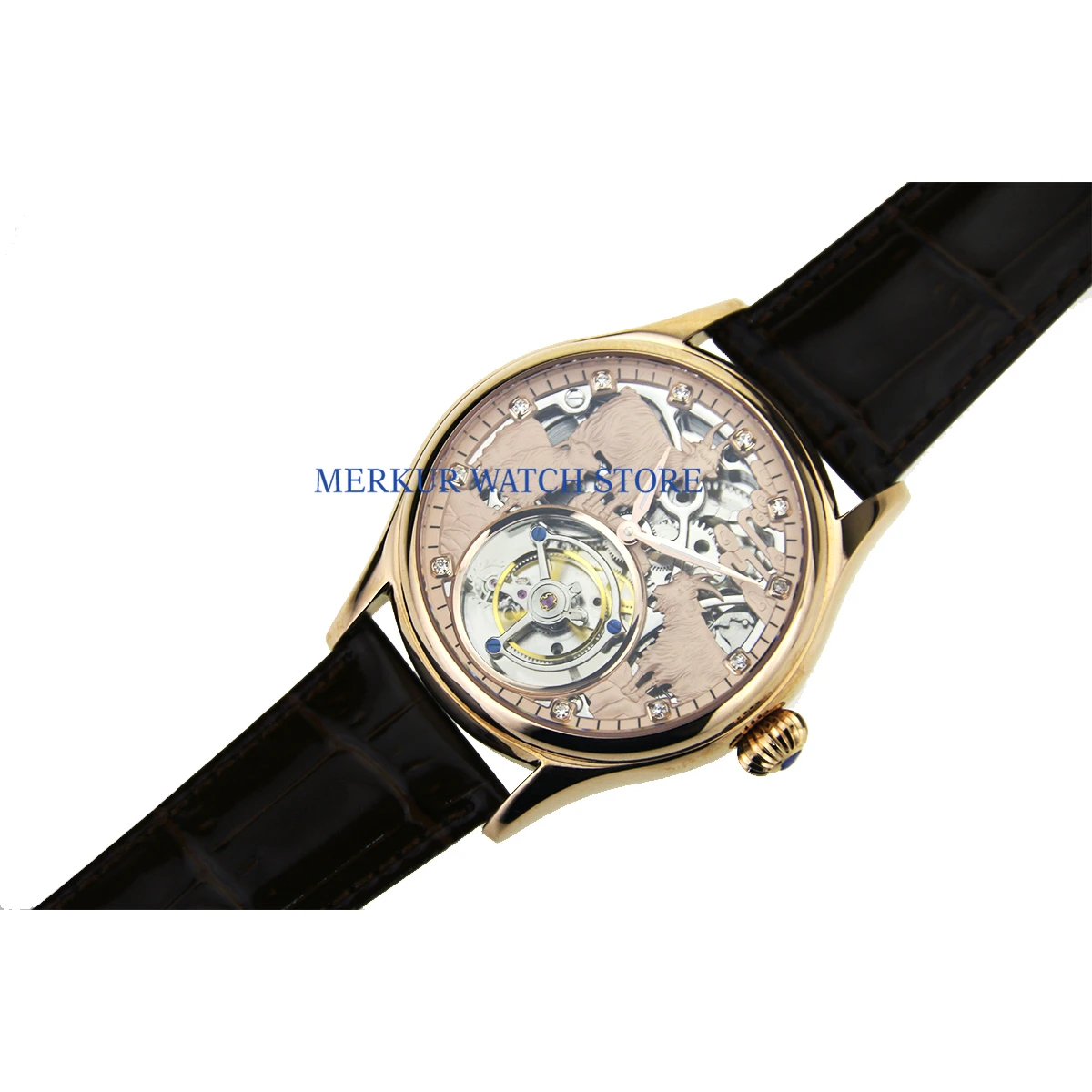 Sugess мужские часы Механические чайки Ханчжоу Высокая Beat Tourbillon движение Skelenton роскошное платье Золотая Коза