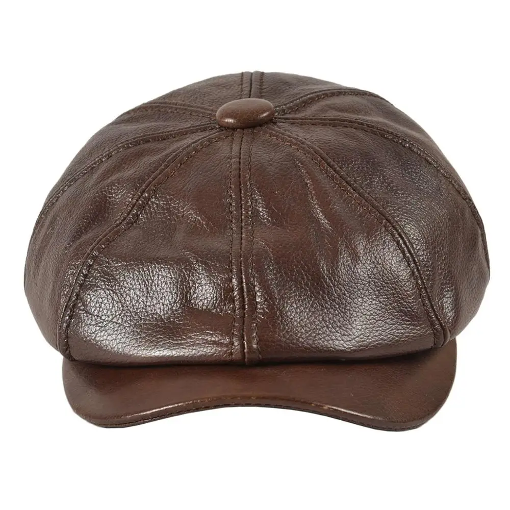 Кепка-берет VOBOOM из натуральной кожи для мужчин и женщин кепка водителя