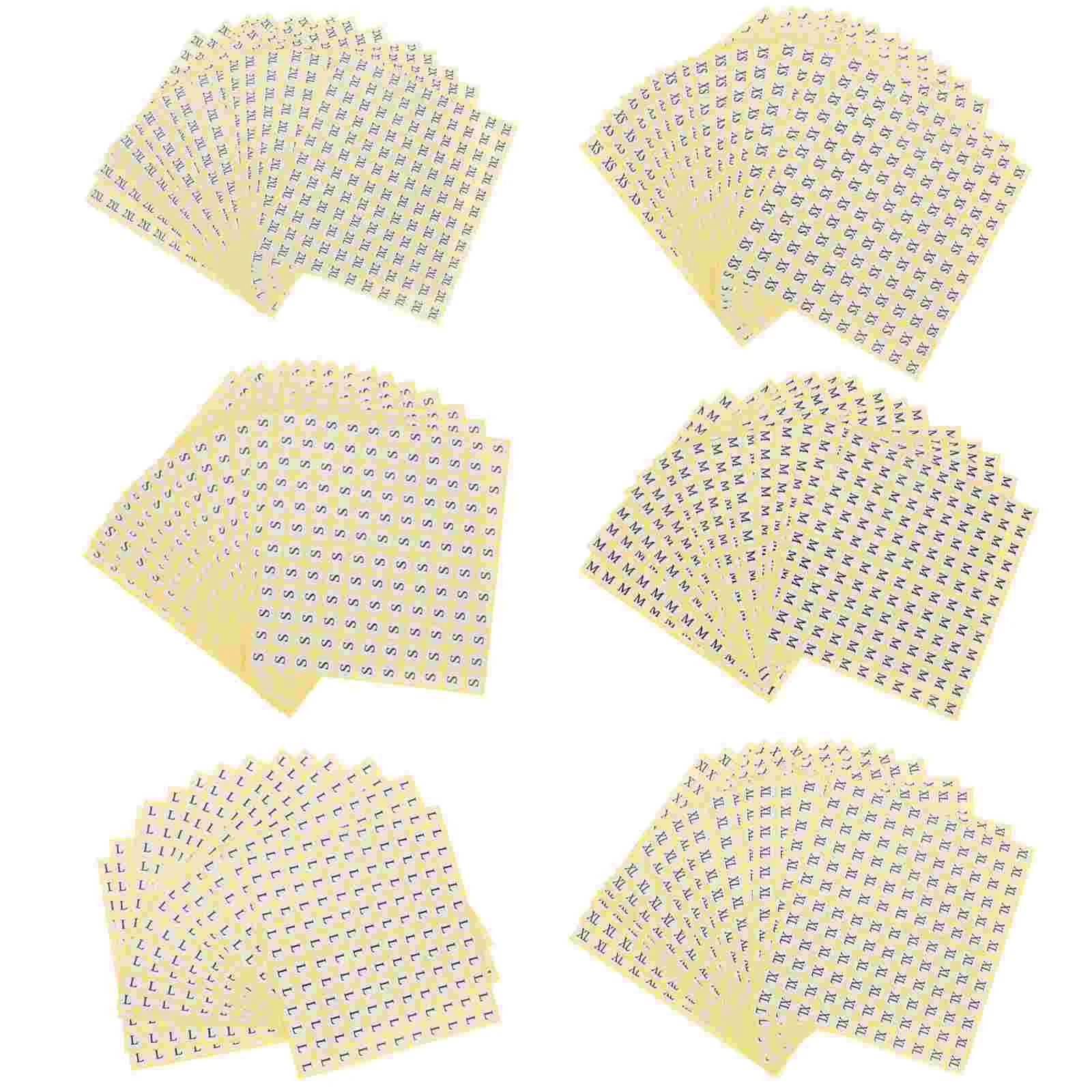 

Наклейки на одежду, 6 комплектов, ярлыки, круглые размеры, ярлыки