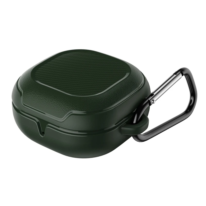 

1 Pc Shockproof Dust-proof Full Protective Cover with Carabiner Silicone Case Skin for SAMSUNG Galaxy Buds live Earphone