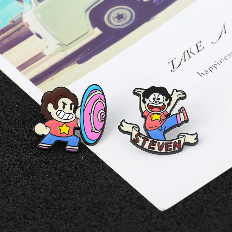 Стивен Вселенная лента буквы значок воротник брошь на рюкзак украшение булавка |