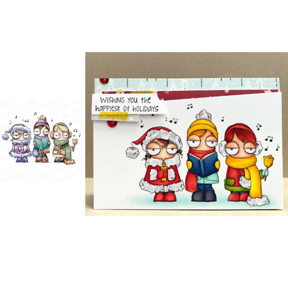

Oddball Carolers Dies And Stamps Scrapbook Diary Decoration Embossing Template DIY Greeting Card Handmade New Arrival 2021
