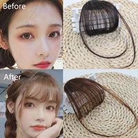 1pcs fake womens air bangs hair clip in hair extension hair accessoires heat resistant fiber fringes bang hairpieces