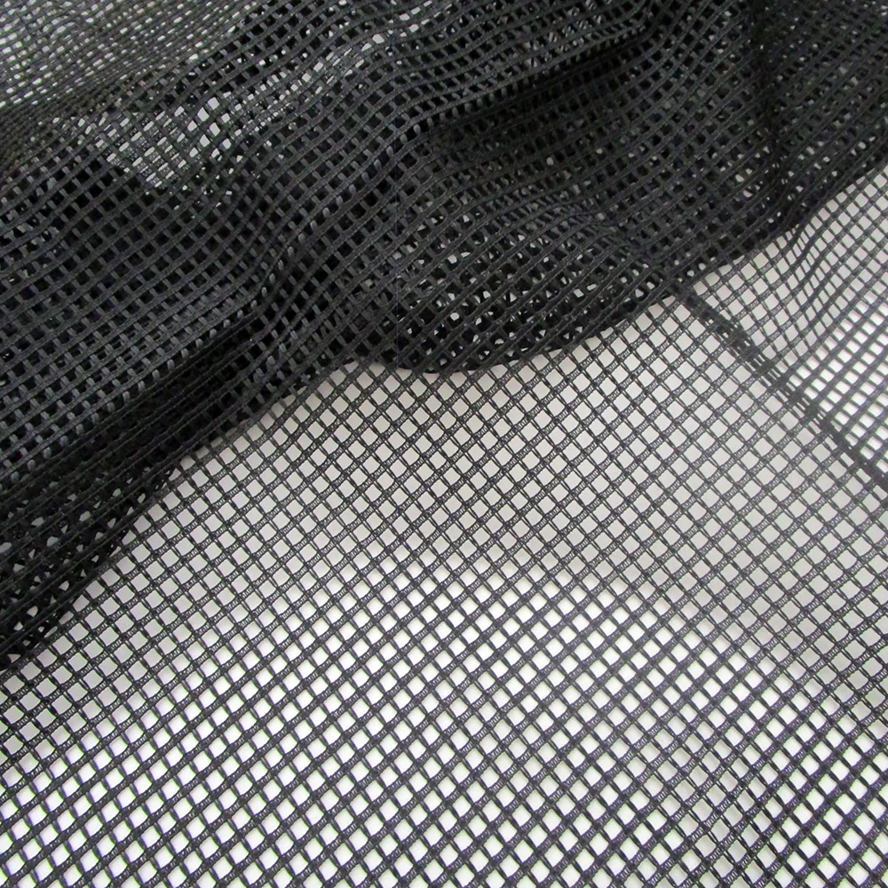 

Fashion grid polyester mesh fabric for casual sport clothes women black skirt net fabric navy cloth tissue DIY sewing material