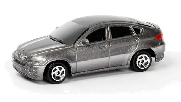 1:64 Машина металлическая RMZ City BMW X6 цвет серебристый Uni Fortune 344002S SIL|Наземный