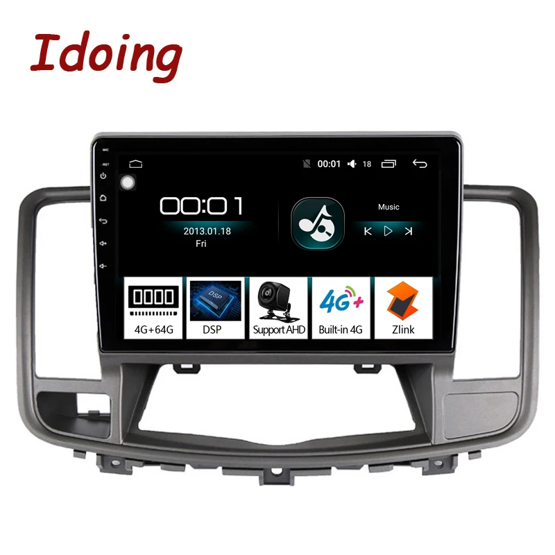 Автомобильный мультимедийный плеер Idoing 10 2 дюйма 2.5D IPS Android радио аудио для Nissan Teana