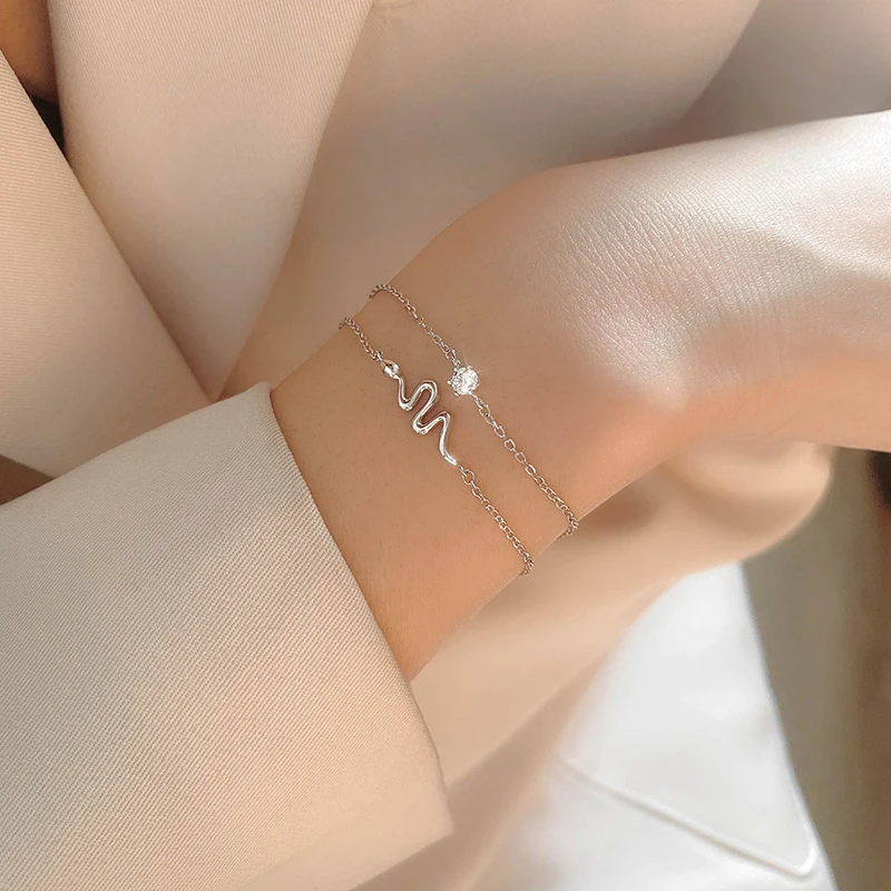 [Miss Z] двухслойный Змеиный браслет Ins особый интерес дизайнерский из